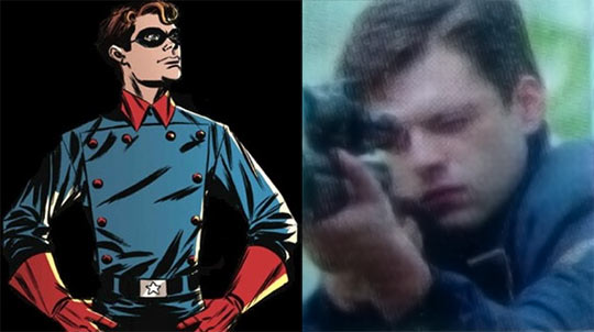 El personaje de James “Bucky” Barnes en el comic y el film.