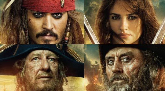 ‘Piratas del Caribe 4′: Nuevos Posters de Personajes con Sparrow, Angelica, Barbossa y Barba Negra