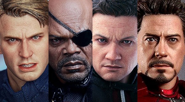 The Avengers (Los Vengadores): Realistas Figuras Coleccionables de Iron Man, Capitán América, Nick Fury y Hawkeye
