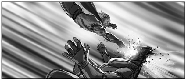 Storyboard de Thor (Marvel Studios) creado por Federico D'Alessandro