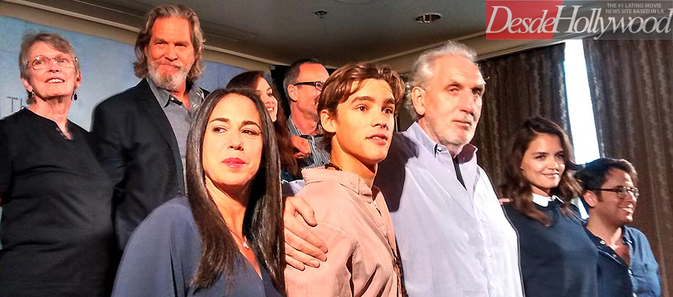 The Giver Video Full La Conference With Jeff Bridges Katie Holmes Brenton Thwaites More
